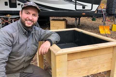 Building DIY Elevated Planter - first project we used our own dry lumber