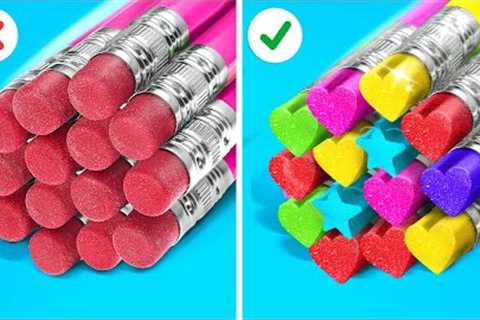 AWESOME SCHOOL HACKS FROM TIK TOK || Back to School! Cool Crafts and School DIY Ideas by 123 GO!