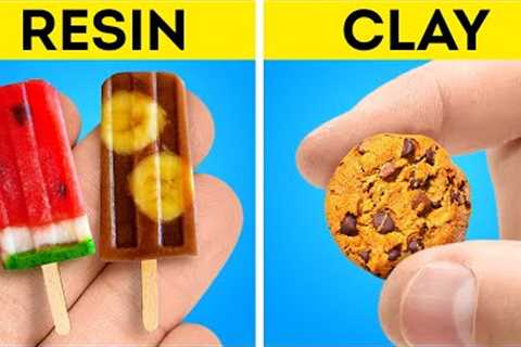 EPOXY RESIN vs POLYMER CLAY || Fantastic Jewelry and Mini Crafts