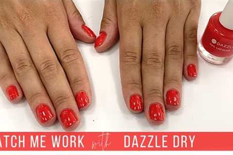 Gentle Salon Manicure Dazzle Dry 'Galactic Fire'  [Watch Me Work]