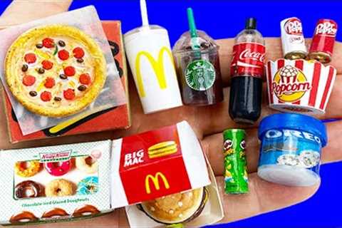17 DIY MINIATURE FOOD AND DRINKS REALISTIC HACKS AND CRAFTS !!!
