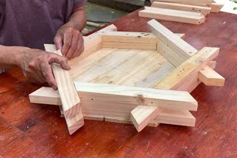 With Your Creativity Never Throw Away Scrap Wood // Make Your Own Simple But Beautiful Flower Pot
