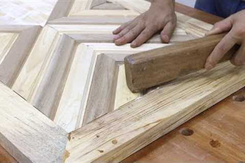 Unbelievably Perfect Woodworking Project // Unique And Fancy Zig Zag Coffee Table Design