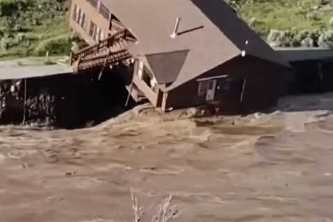 House is Swept Away by Yellowstone River as Floods Close Park for First Time in 34 Years