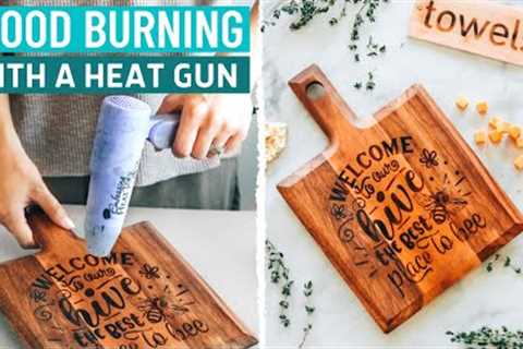 WOOD BURNING! BURN PICTURES &amp; DESIGNS INTO WOOD W/ ANY CRICUT MACHINE | CRICUT TUTORIAL FOR..