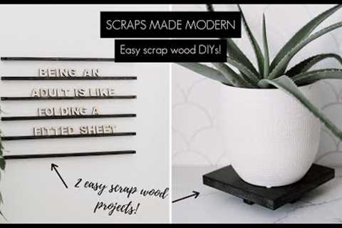 SCRAPS MADE MODERN | Easy Scrap Wood Projects | Letter Board &amp; Plant Stand