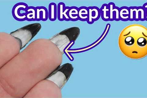Outgrowing Nails UNDER Extensions - Will it Work? ? Glitter Gel Polish Overlay on Myself