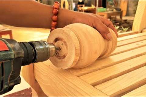 Uniqueness In Woodworking // How To Make The Living Room Stand Out-  The Only Beautiful Wooden Chair