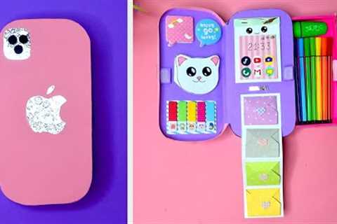 how to make а pencil box form  cardboard // diy Iphone 12 Pro Max Notebook Organizer