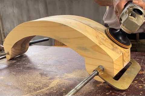 DIY Curved Leg Giant Dinning Table  // APPLICABILITY Woodworking Projects.