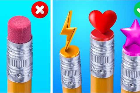 TOO COOL FOR SCHOOL HACKS | Smart DIY School Supplies And Prank Ideas