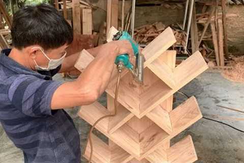 Creative DIY Wooden Furniture Ideas At Home // How To Make A Simple And Easy Vertical Bookcase