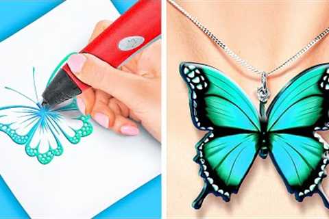 DIY COLORFUL JEWELRY &amp; ACCESSORIES WITH CLAY, EPOXY RESIN, HOT GLUE AND 3D PEN