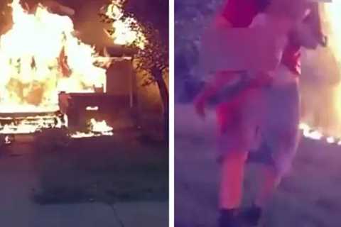 Dramatic Bodycam Video Shows Indiana Man Rescuing Four Children, 1 Adult from House Fire