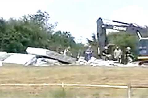 This Bulldozer Just Took Down The Rest Of The Georgia Guidestones After Someone Destroyed Them