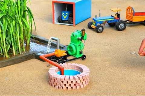 diy tractor mini well water pump science project || @Mini Creative|| @keepvilla