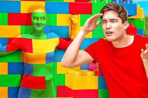 CRAZY CAMOUFLAGE HIDE AND SEEK || Extreme Challenge 24 HRS! Funny Moments By 123GO! SCHOOL