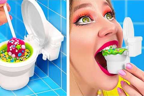 Edible Toilet Candy! *Unique Sweets Hacks and Gadgets for Foodies* 🍩