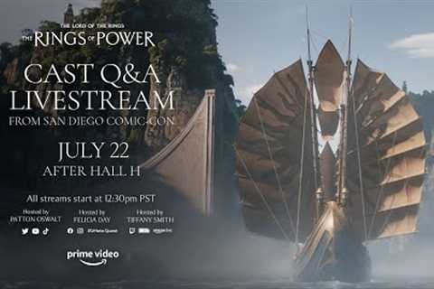 The Lord of the Rings: The Rings of Power - Cast Q&amp;A Livestream from SDCC | Prime Video