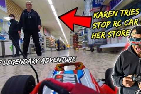 Crazy Lady Tries to Stop FPV RC Car In N Out Troll Prank!!!