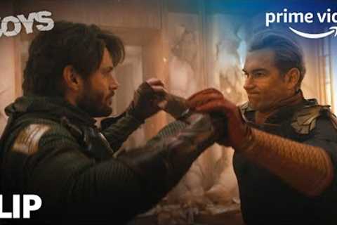 Homelander vs. The Butcher and Soldier Boy | The Clip | Prime Video