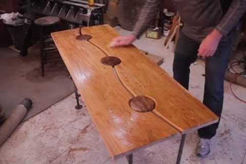 Maple and Walnut Entry Table Woodworking Projects