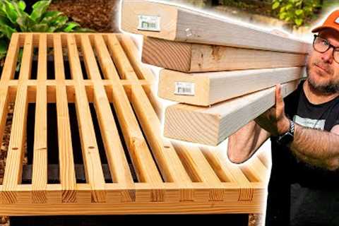 Modern Outdoor Bench from 2x4s. Woodworking Project