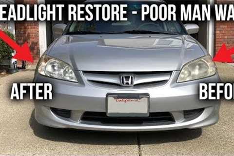 How to Restore Headlights – Poor Man’s Way (Using Household Products)