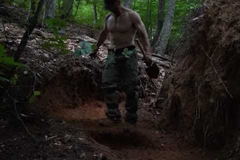 Survivor shelters building in the wilderness.Various buildings from start to finish.Bushcraft skills