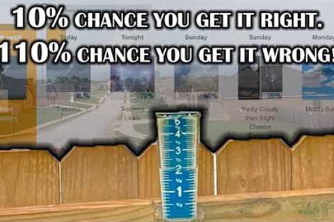 How to water your turfgrass lawn based off the weather forecast. Percent chance of rain explained.