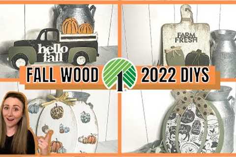 DOLLAR TREE FALL DIYS FOR 2022 | DOLLAR TREE WOOD SIGNS &amp; HACKS | BUDGET FRIENDLY