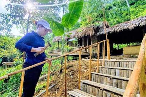 100 Days Solo Bushcraft - Building a Bushcraft Shelter -  Solo Bushcraft Survival