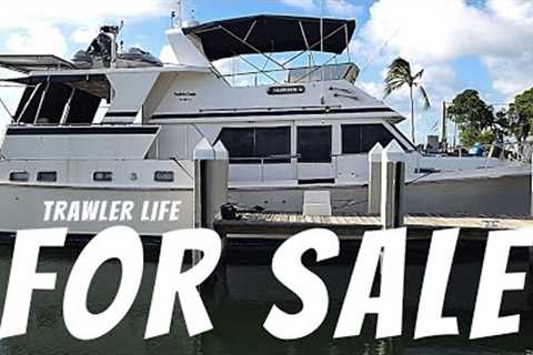 TOUR of our 1987 Marine Trader Tradewinds 47 || ANNOUNCEMENT || Selling our TRAWLER || FOR SALE