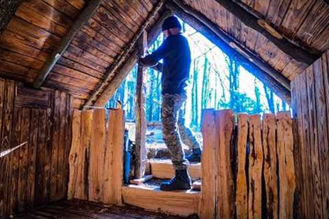 Dugout Shelter Build With Hand Tools, Off-Grid Living, Bushcraft Skills, Winter Camping, Diy- Part 1