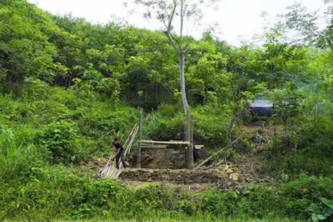 Survival Skills In The Rainforest, Bushcraft Survival, Primitive skills - Farm Building