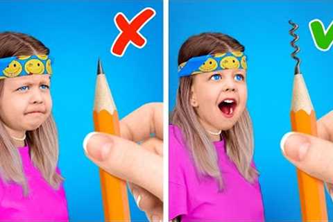 AWESOME SCHOOL HACKS THAT WILL SURPRISE YOU! EASY DIYS &amp; ART IDEAS