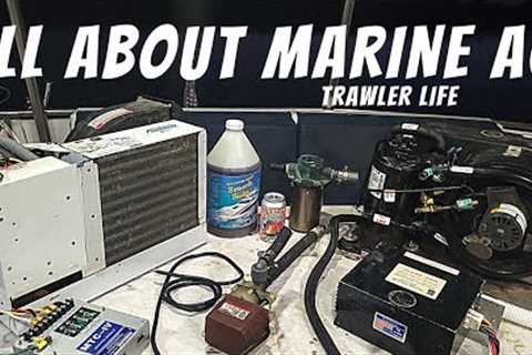 Almost BURNED down our BOAT || How to Install a Marine AC ||Staying Cool on a BOAT || TRAWLER life