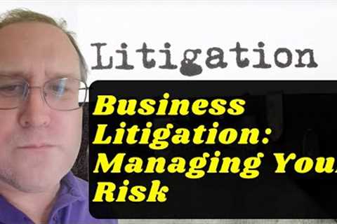 Business Litigation   Managing Your Risk