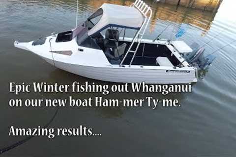 Epic Winter fishing off Whanganui on our new boat Ham-mer Ty-me.