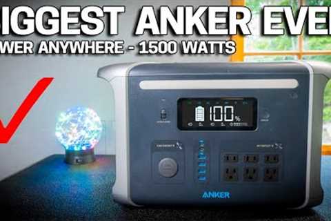 CRAZY BIG ANKER POWER STATION 1500 WATT! Lithium Iron Phosphate Model 757