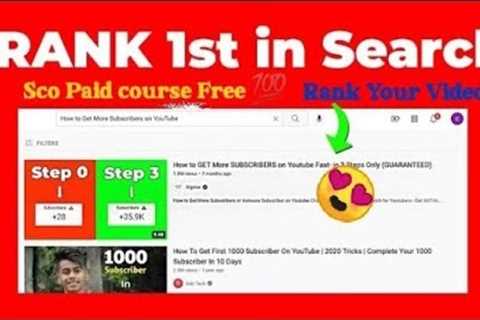 How to SEO YouTube videos | Rank Your YouTube Videos | Free YouTube SEO course | SCO YT