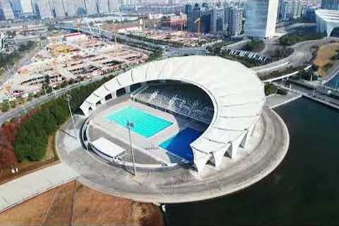 Aerial photography China Shanghai Pudong Foreshore