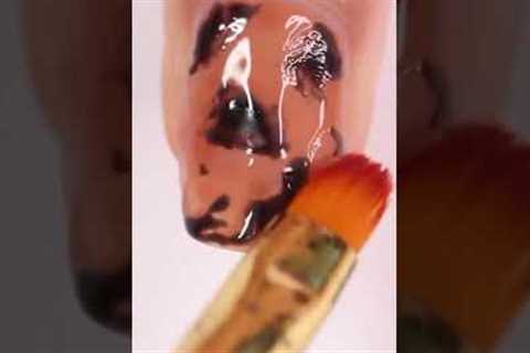 DIY TORTOISE SHELL INSPIRED NAIL ART| EASY GEL POLISH NAIL ART AT HOME #shorts #ad #nailart