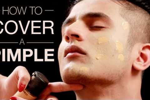 How To Cover A Pimple &amp; Mild Acne Scarring | Makeup Tutorial For Acne | Makeup for Men - Part 1