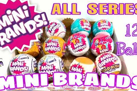 MINI BRANDS ALL SERIES UNBOXING | TOY MINI BRANDS SERIES 1 &amp; 2 | RUSH GOLD COLLECTION