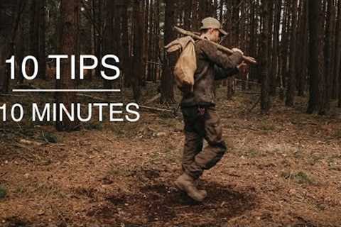 10 Wilderness Survival, Bushcraft &amp; Camping Tips in 10 Minutes