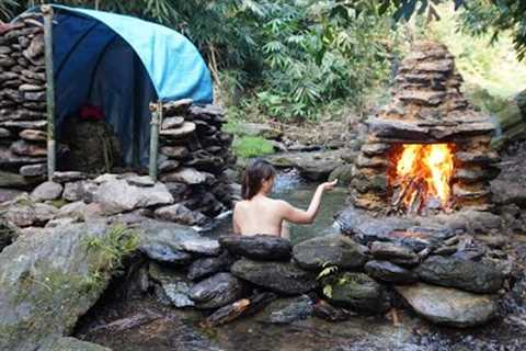 FULL VIDEO 60 Days Solo Bushcraft &amp; Camping in the Forest - Building Survival Shelter