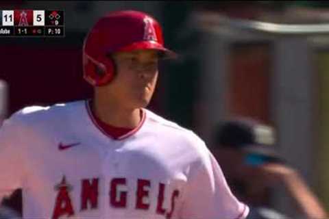 Shohei Ohtani with a Single,triple,&amp; 2 Run Home Run! #mlb #baseball #shorts