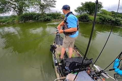 KAYAK BASS FISHING TOURNAMENT (Lake MacBride) | Covering water to find a KICKER!!!