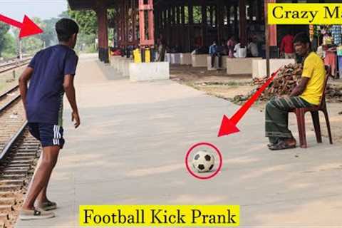 Football Kick Prank - Epic Reaction With Public // fake football kick prank // Prank Video